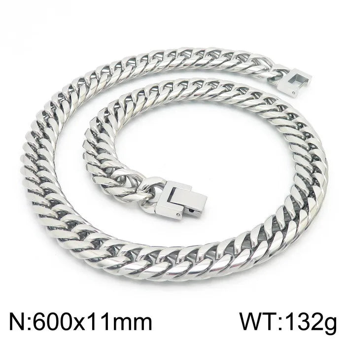 Jewelry Buckle Steel Necklace 60cm