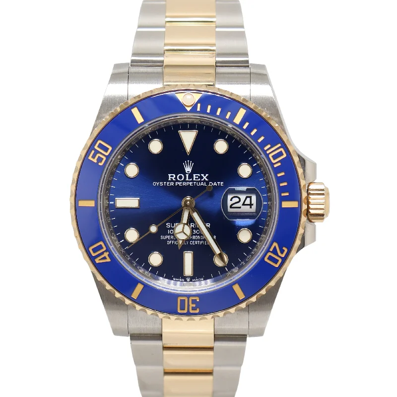 Watches For Cool Hues-Rolex Submariner 41mm Blue Dial Watch Ref# 126613LB