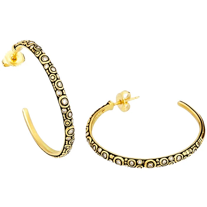 Earrings For Small Days-Alex Sepkus Diamond Hoop Earrings - E-223