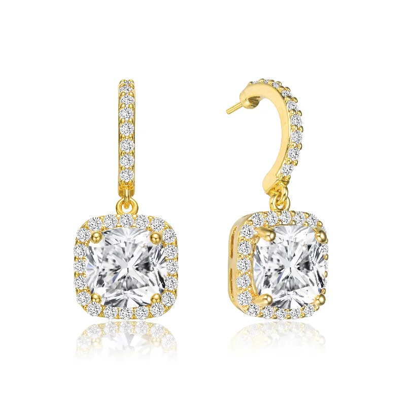 Earrings For Jewelry Fans-Palais Demi Square Halo Drop Earrings