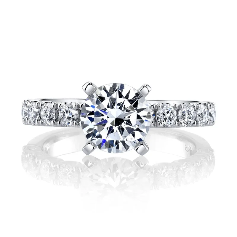 Rings For Pure Wear-Solitaire Ring Setting with Diamond Band