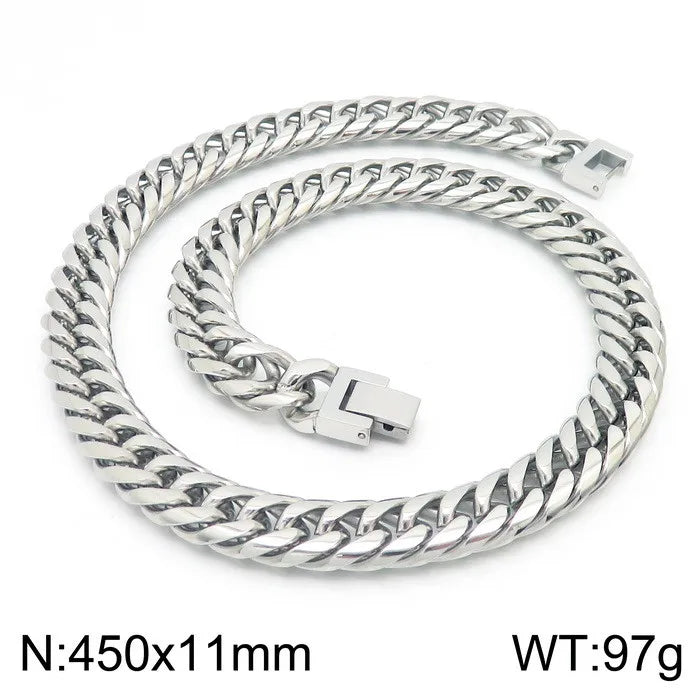 Jewelry Buckle Steel Necklace 45cm