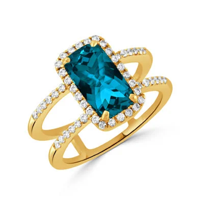 Top Rings For Quick Wear-Doves by Doran Paloma London Blue Collection Ring