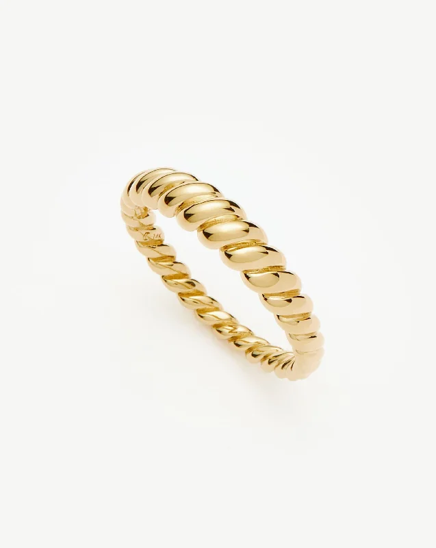 Rings For Huge Nights-Fine Twisted Classic Ring | 14ct Solid Gold