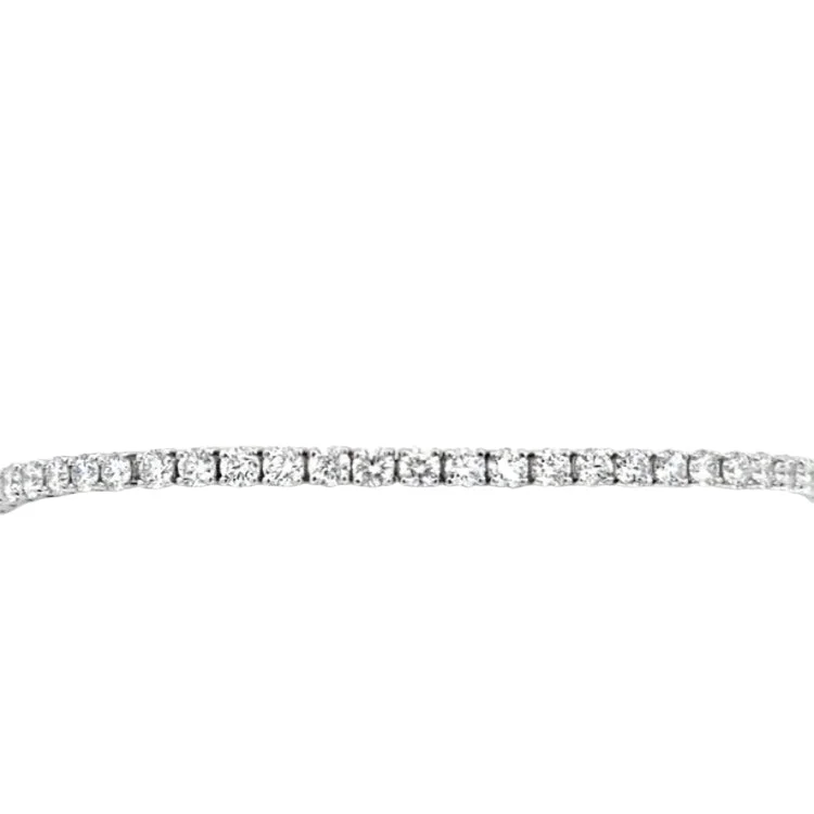 Durable Bracelets For Long Use-LAB GROWN ROUND DIAMONDS 4.11CTW TENNIS BRACELET