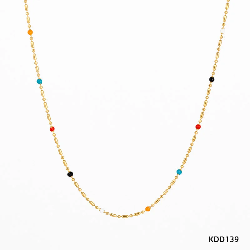 Kdd139 Necklace Gold + Color