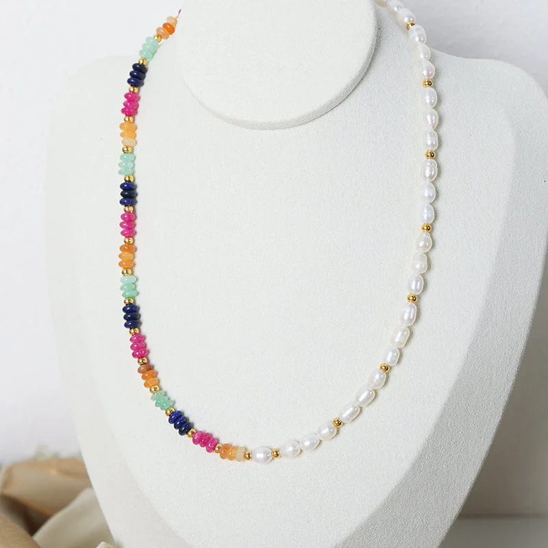 P1750-Abacus Beads Necklace-40+5cm