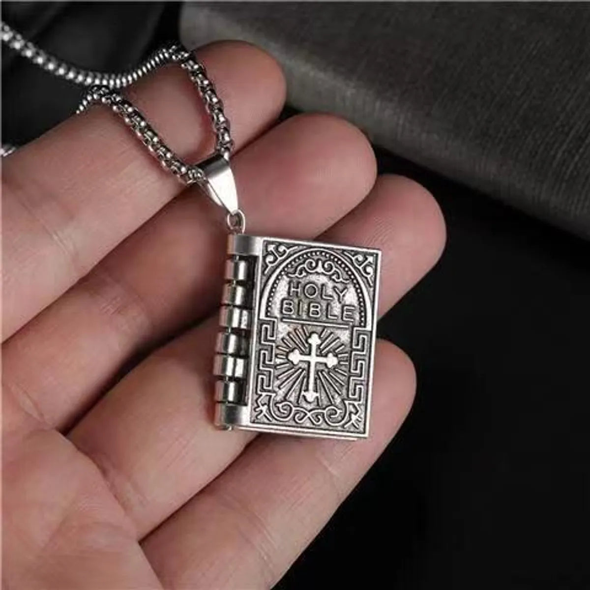 Sustainable Necklaces-Hip-Hop Cross Letter Alloy Plating Men'S Pendant Necklace