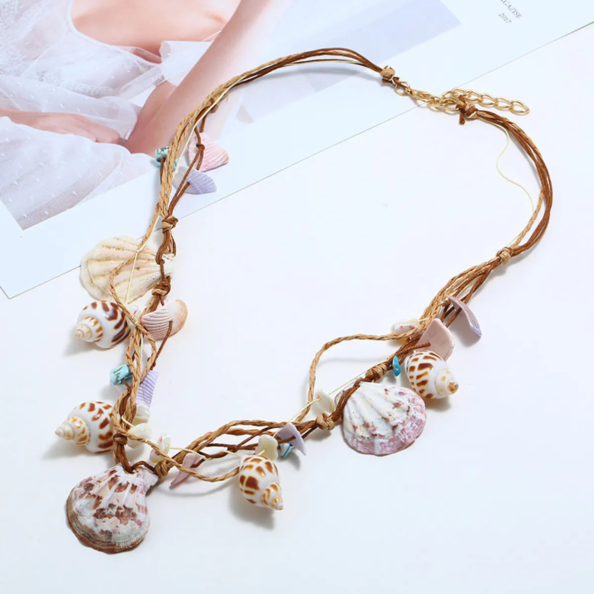 Necklaces For Preteens-Hawaiian Beach Conch Shell Alloy Rope Shell Plating Women's Pendant Necklace