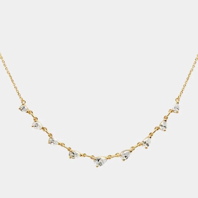 Gold 9 Drop Necklace