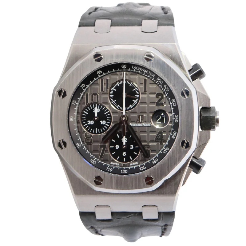 Smooth Watches For Wear-Audemars Piguet Royal Oak 42mm Grey Dial Watch Ref# 26470ST.OO.A104CR.01