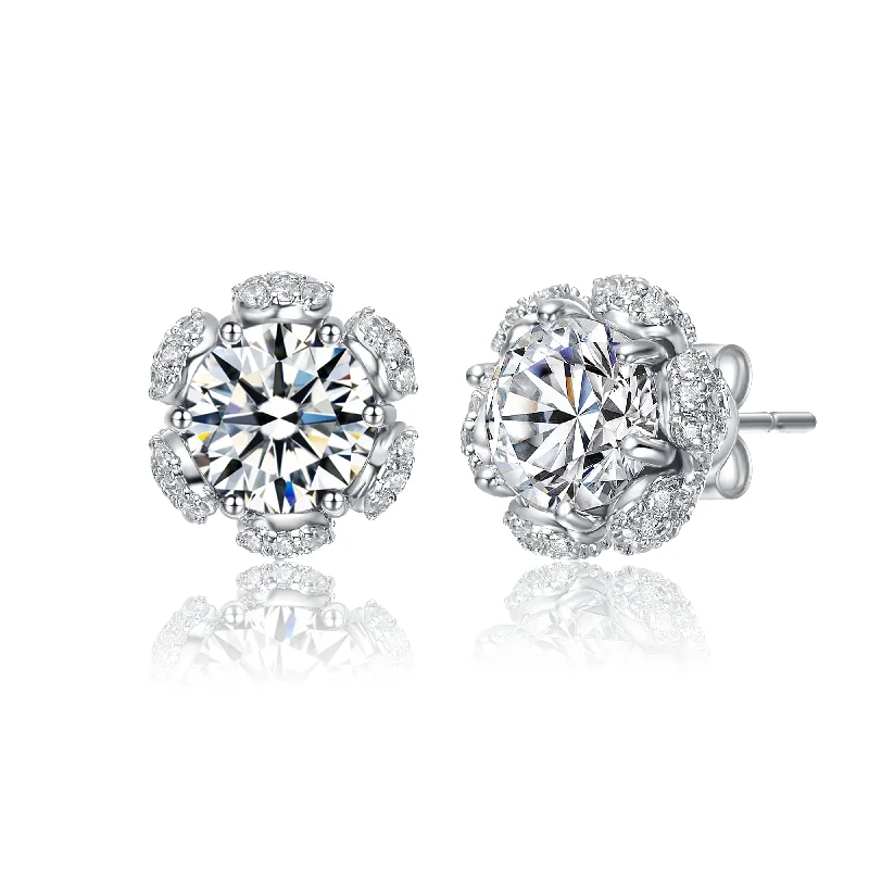 Earrings For Festive Nights-Eloise Flower Halo Stud Earrings