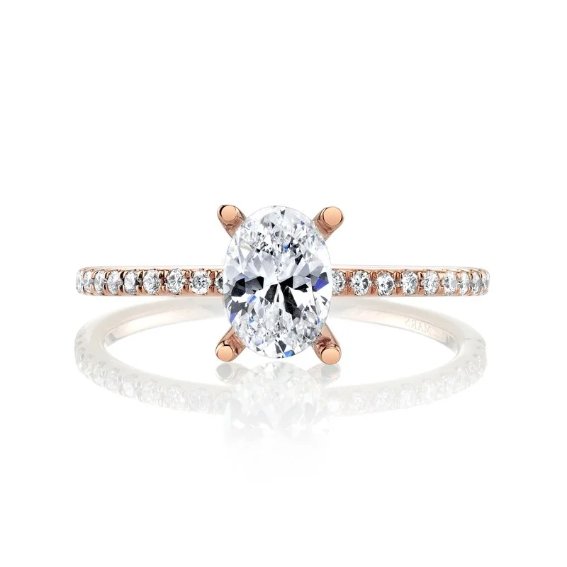 Rings For Light Fits-Solitaire Ring Setting with Diamond Band