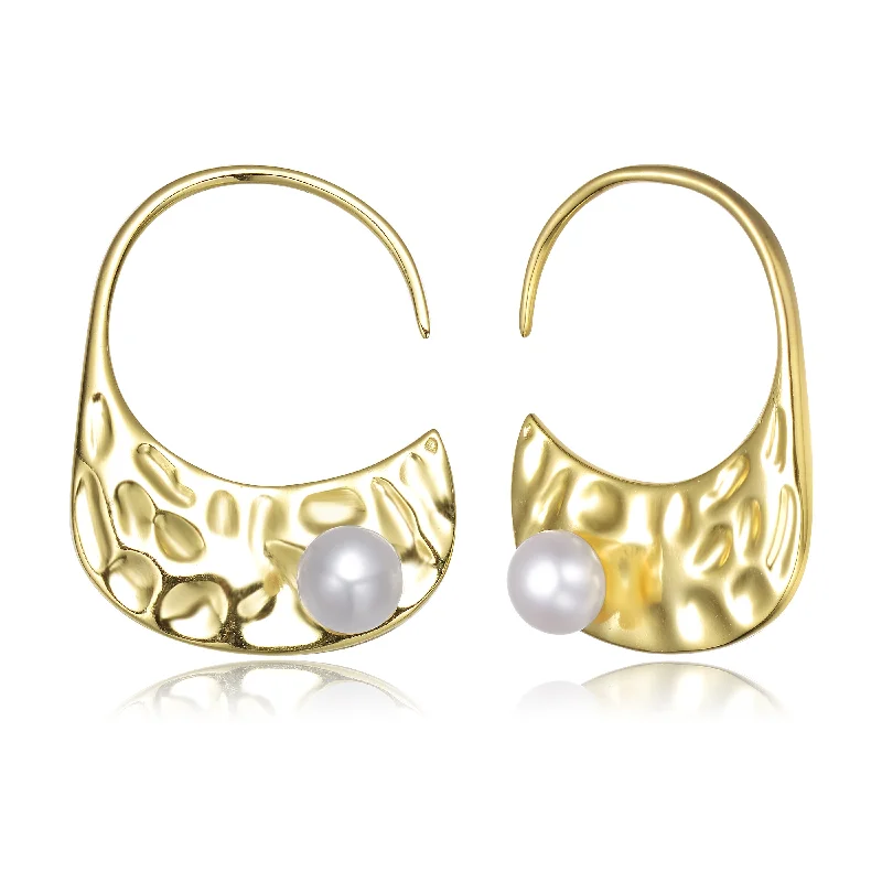 Earrings Style Advice-Delphine Boho Golden Pearl Hook Earrings