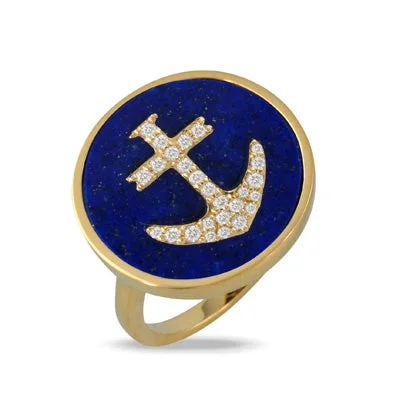 Rings Hold Guide-Doves by Doron Paloma Maritime Collection Lapis Ring