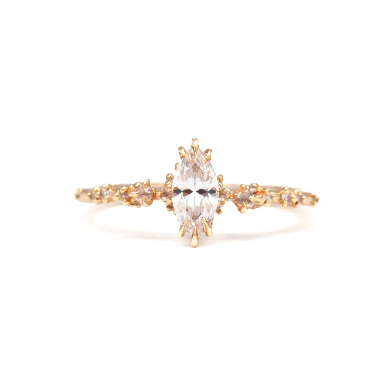 Rings With Pastel Shades-0.50 ct Marquise Diamond Nereid Ring