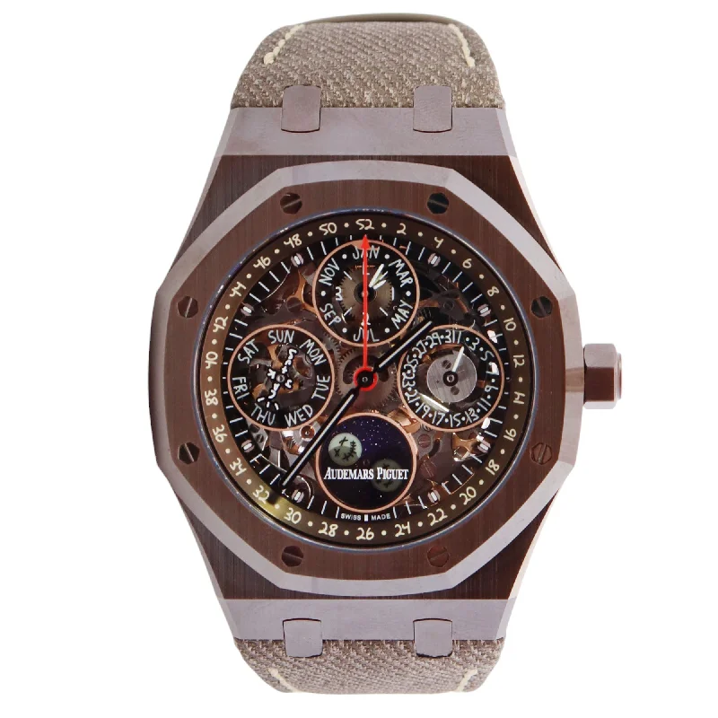 Watches For Slim Designs-Audemars Piguet Royal Oak 41mm Openwork Dial Watch Ref# 26585CM.OO.D301VE.01