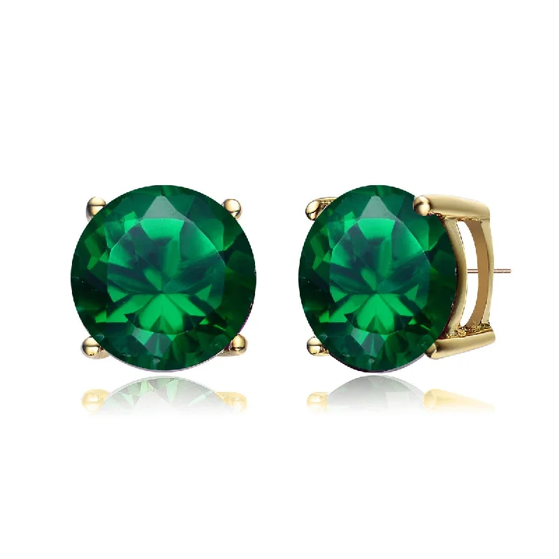 Earrings Stone Choices-Marie Green Solitaire Stud Earrings