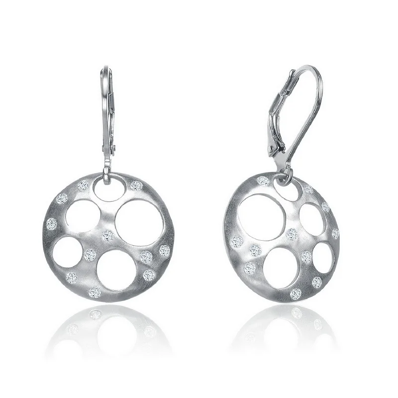 Earrings Size Tips-Justine Bubble Brushed Earrings