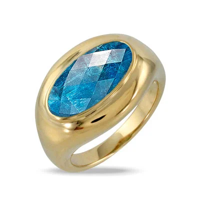 Rings With Multi-Bands-Doves by Doran Paloma Laguna Collection Apatite Ring