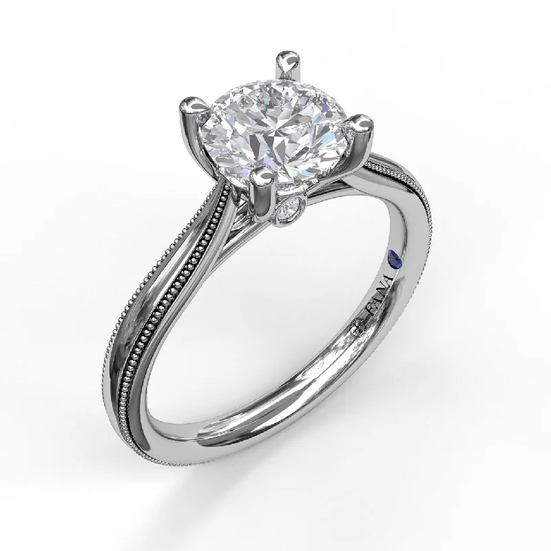 Rings For Summer Shine-Diamond Solitaire Engagement Ring in 14K White Gold