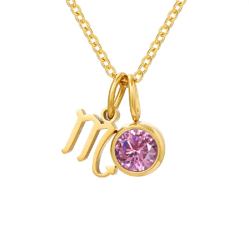 October Pink Scorpio-Gold