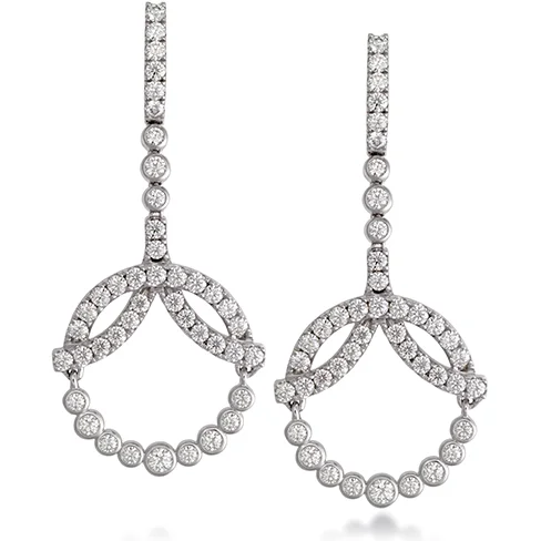 Earrings For Allergy Sufferers-Hearts On Fire Copley Diamond Circle Diamond Drop Earrings