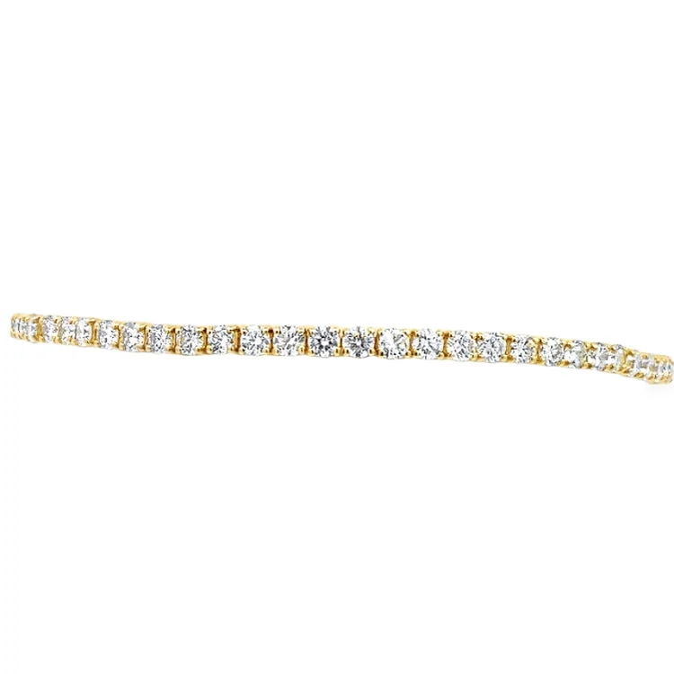 Bracelets For Soft Style-LAB GROWN ROUND DIAMONDS 4.19CTW TENNIS BRACELET