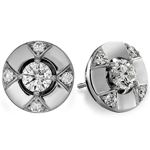 Earrings With Thick Hoops-Hearts On Fire Copley Five Diamond Stud Earrings