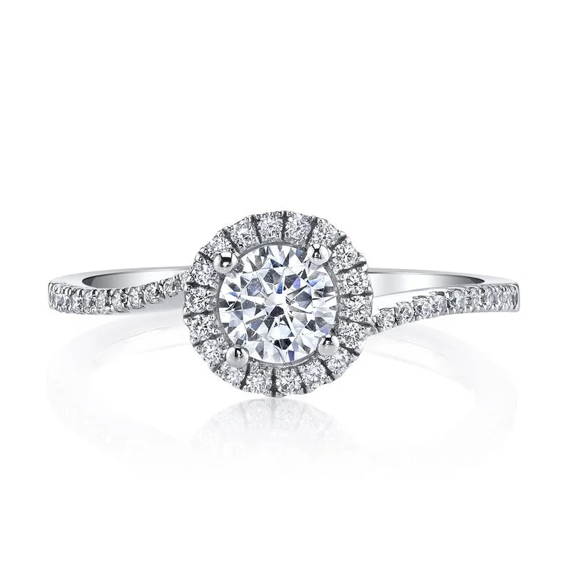 Strong Rings For Daily-Solitaire Ring Setting With Diamond Halo and Band