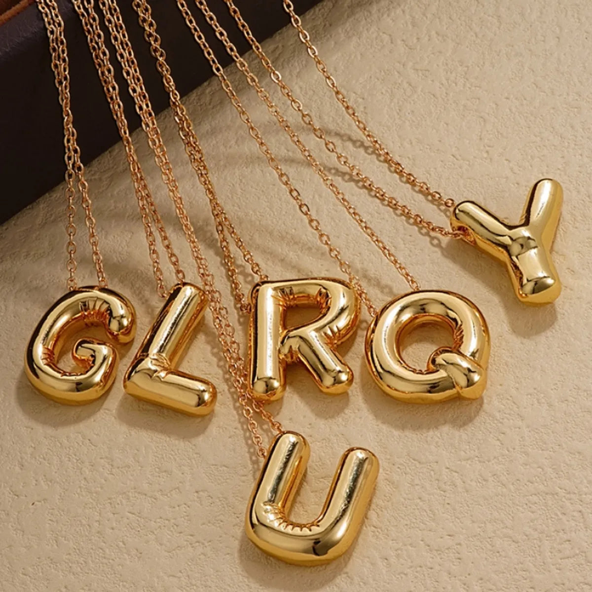 Necklaces Shine Guide-Casual Simple Style Letter Copper Pendant Necklace In Bulk