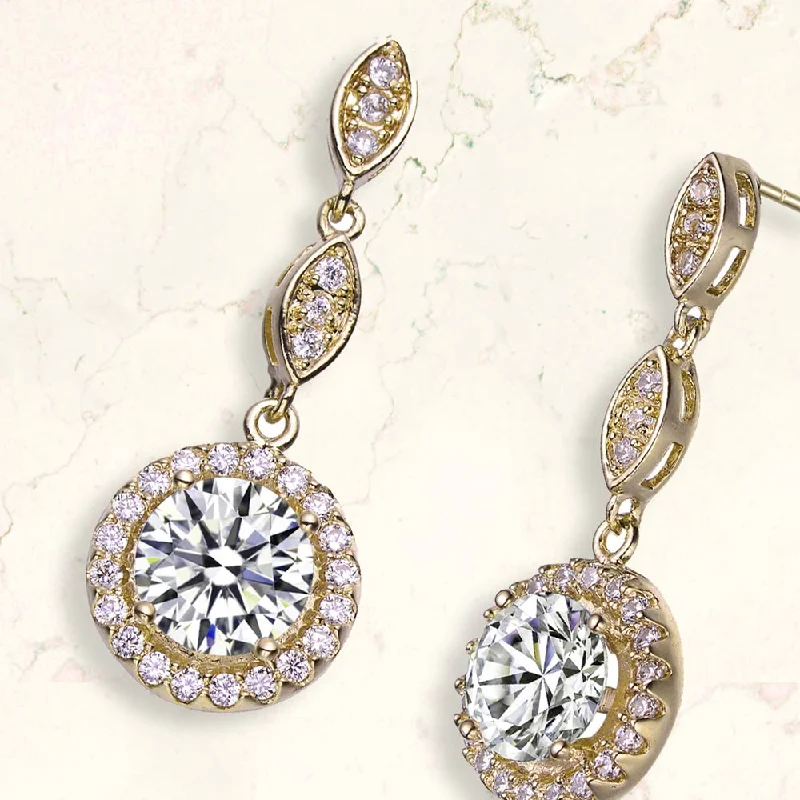 Earrings For Pendant Sets-Marie Double Amande Earrings