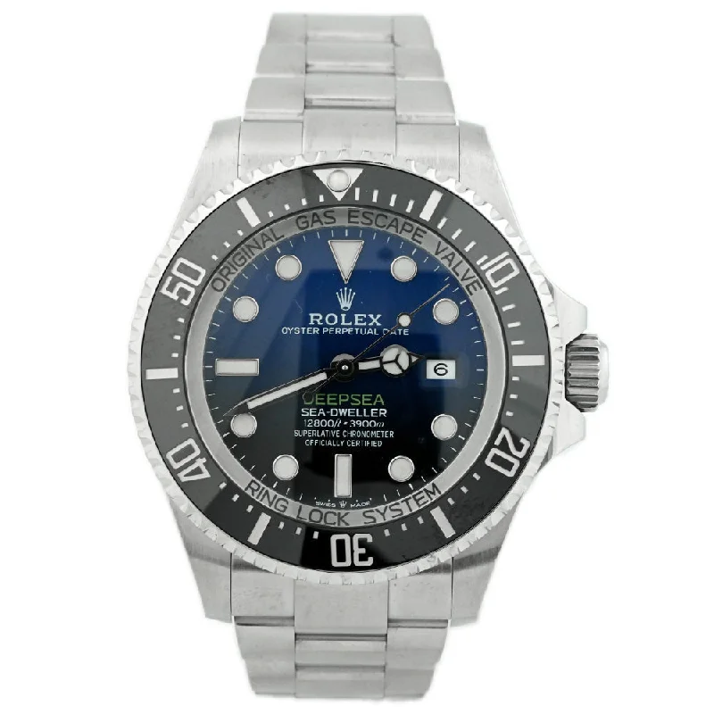 Watches For Long Sleeves-Rolex Sea-Dweller 44mm Black/Blue Dial Watch Ref# 126660