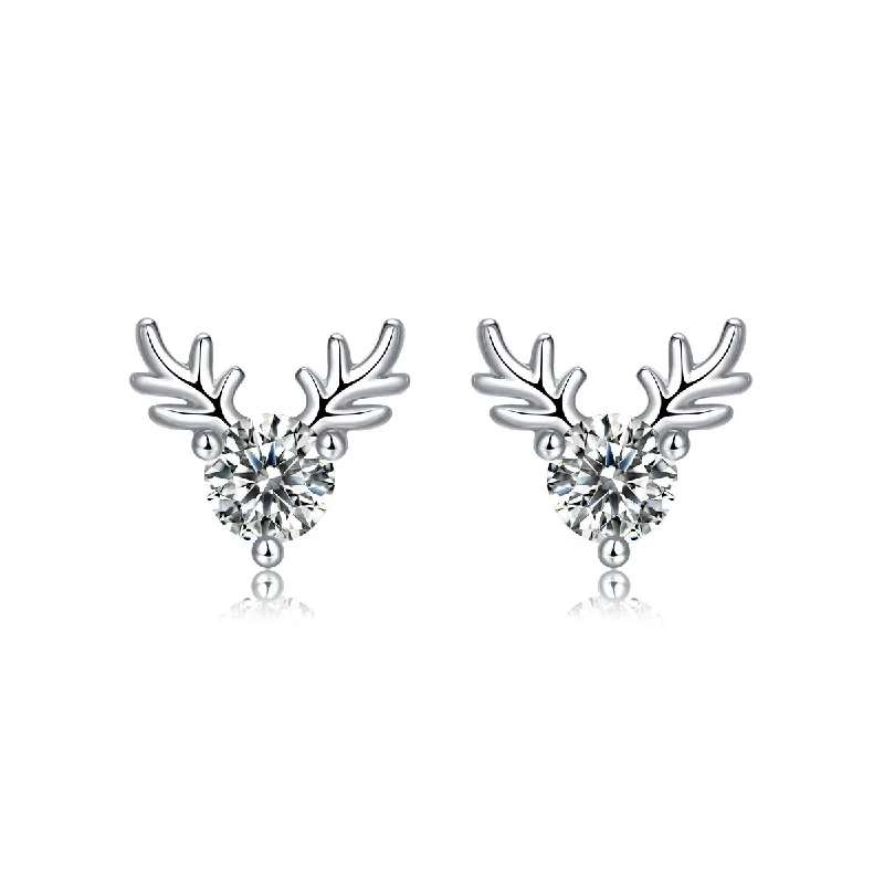 Earrings For Light Looks-Reindeer Lab Created Moissanite Stud Earrings