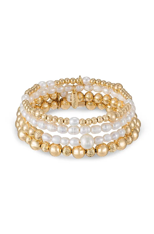 Bracelets Cleaning Tips-Freshwater Pearl Party Bracelet Set