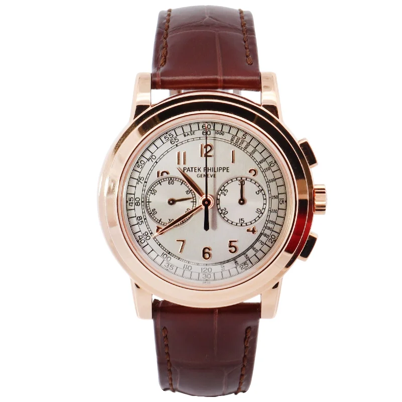 Best Calm Watches-Patek Philippe Chronograph 42mm Silver Dial Watch Ref# 5070R-01