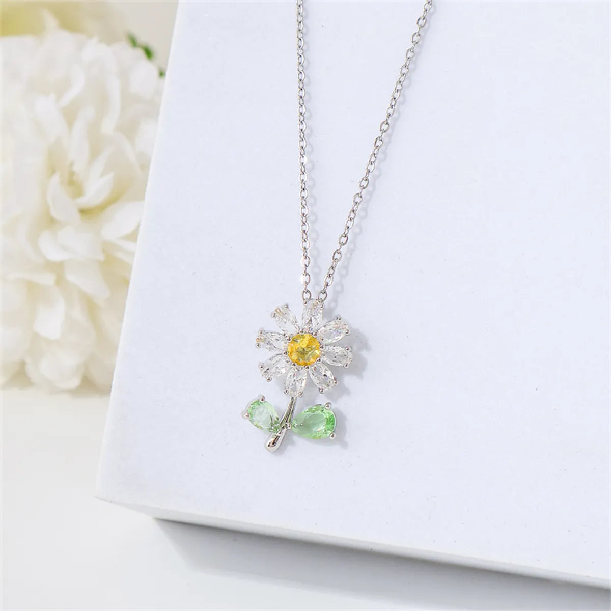 Necklaces Hold Guide-Simple Style Round Tree Stainless Steel Titanium Steel Plating Inlay Zircon 18k Gold Plated Pendant Necklace