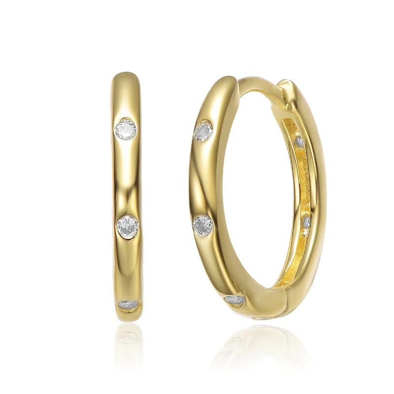 Earrings For Calm Glow-Cléo Chunky Gold Plated Hoop Limited Edition Earrings