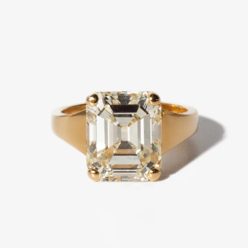 Rings For Quiet Nights-6.00 ct Vintage Emerald-cut Simone Ring