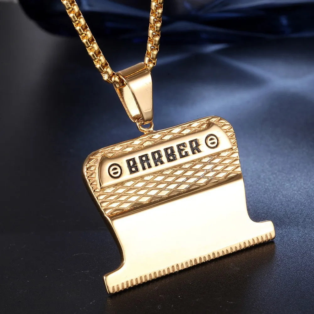 Necklaces For Calm Shine-Hip-Hop Letter Stainless Steel Unisex Pendant Necklace