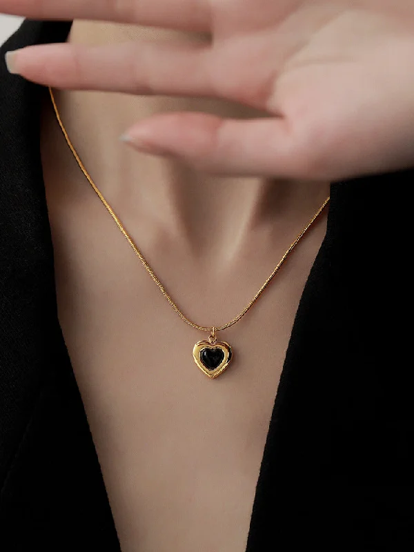 Black Heart Necklace