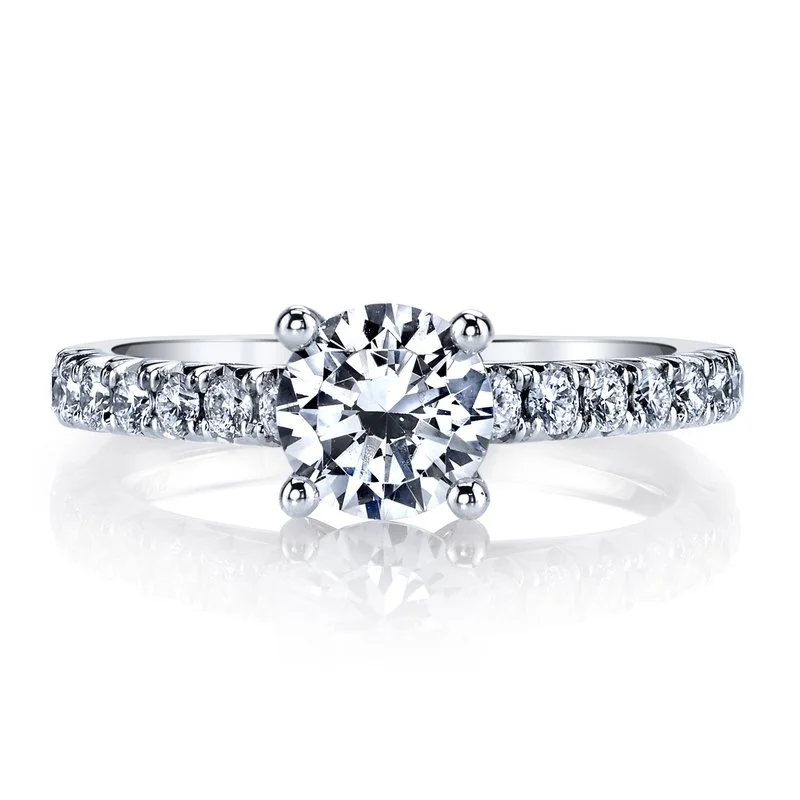 Rings For Frosty Days-Solitaire Ring Setting With Diamond Band