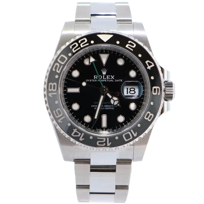 Watches For Party Wear-Rolex GMT-Master II 40mm Black Dial Ref# 126710GRNR