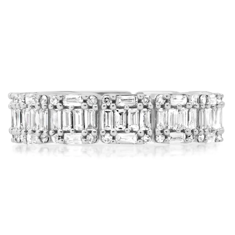 Rings For Spring Shine-Diamond Baguette Illusion Eternity Band Ring