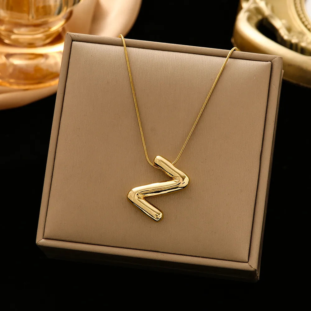 Snake Bones Chain Letter Z-Gold