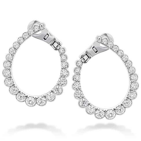 Top Earrings For Easy Style-Hearts On Fire Aerial Regal Diamond Hoop Earrings