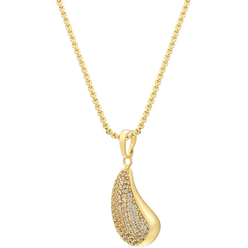 Vl417 Gold White Diamond Necklace 1