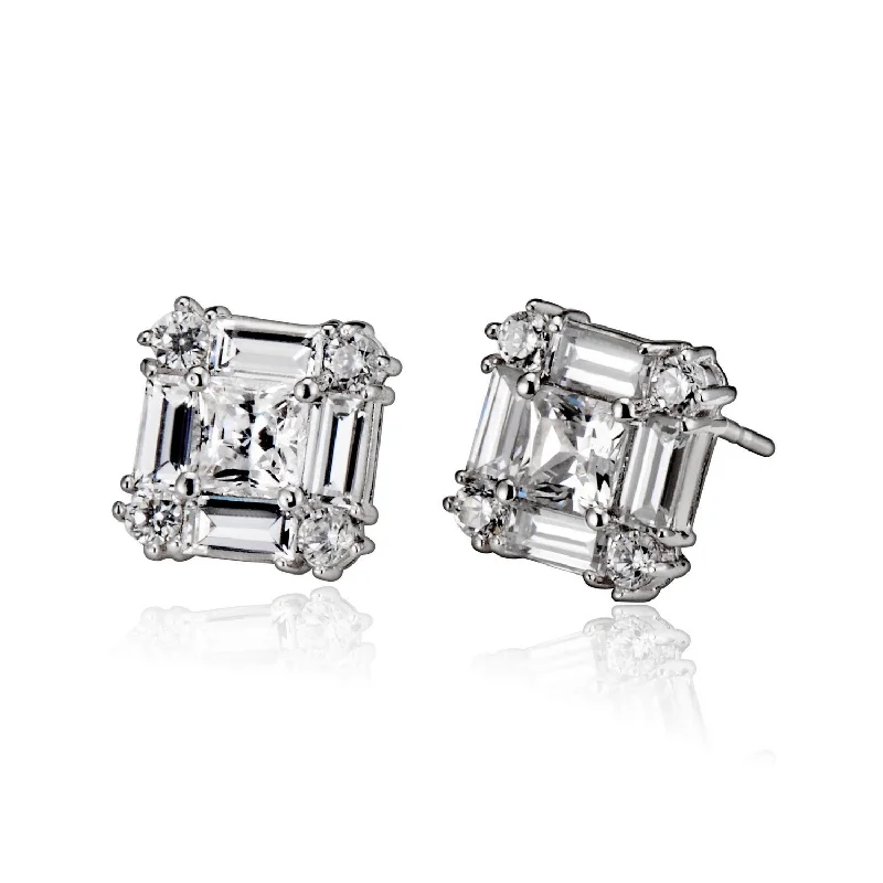 Earrings For Icy Hues-Chloé Square Stud Earrings