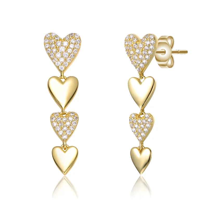 Earrings Fashion Reviews-Sylvie Heart Vertical Dangle Earrings