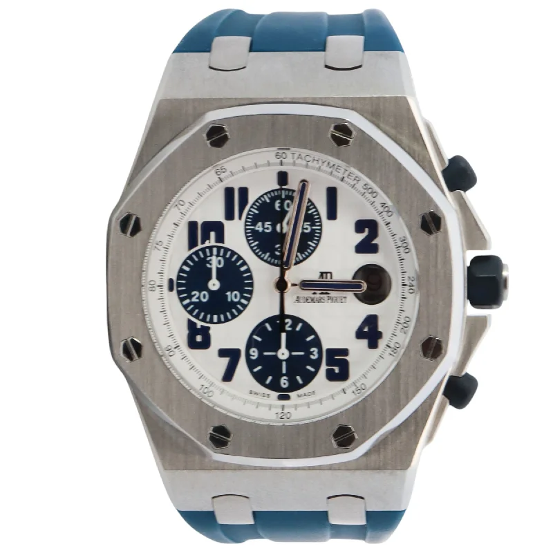 Watches For Crowded Events-Audemars Piguet Royal Oak Offshore 42mm White Dial Ref# 26020ST.OO.D020IN.01